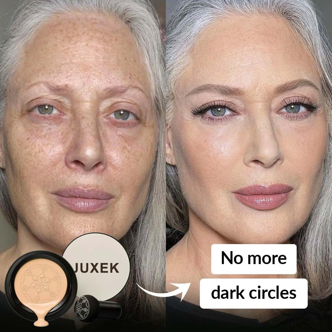 Anti-Aging Foundation Cushion - Wrinkle Reducer Makeup with SPF | Hydrating Full Coverage Face Foundation for Mature Skin | Long-lasting Glow Finish